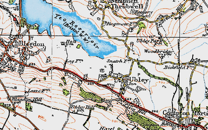 Old map of Ubley in 1919