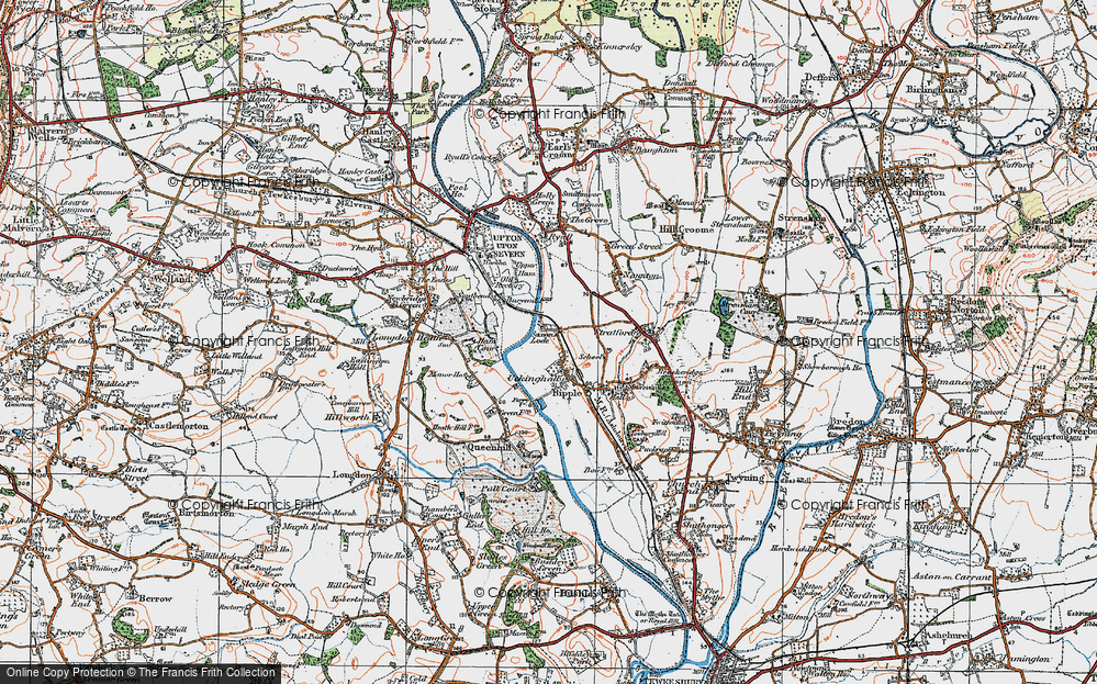 Old Map of Uckinghall, 1920 in 1920