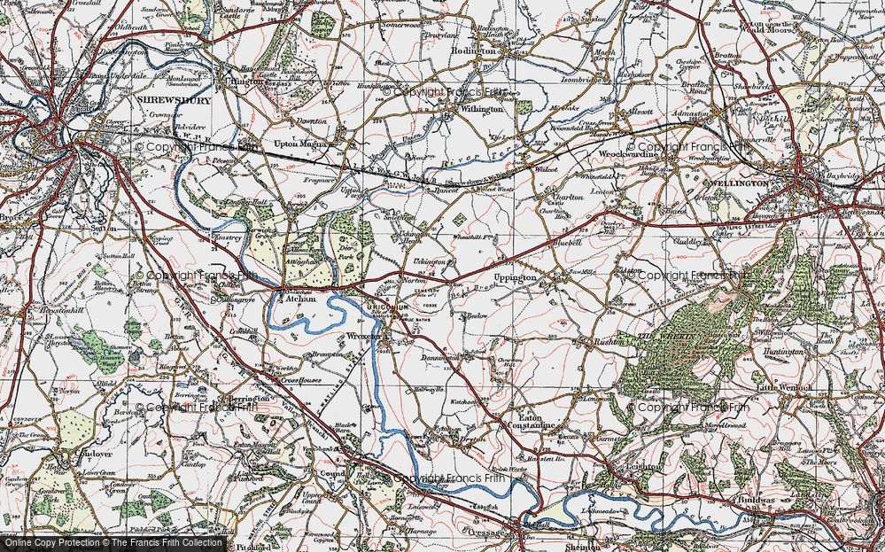 Old Map of Historic Map covering Bell Brook in 1921