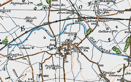 Old map of Uffington in 1919