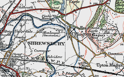 Old map of Uffington in 1921