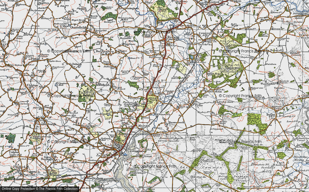 Old Map of Ufford, 1921 in 1921