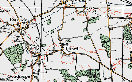 Old map of Ufford in 1922