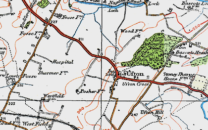 Old map of Ufton in 1919