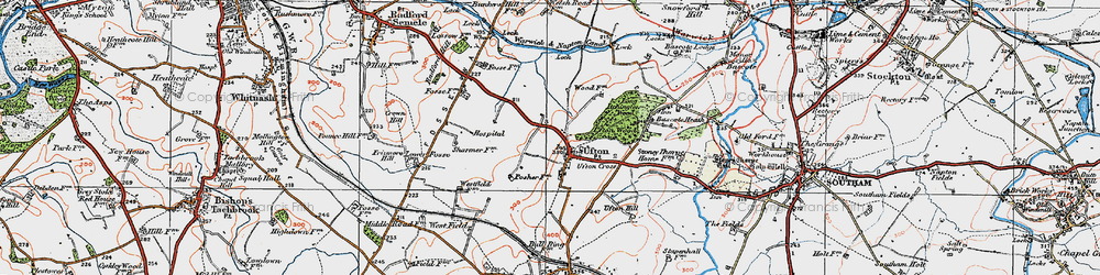 Old map of Ufton in 1919