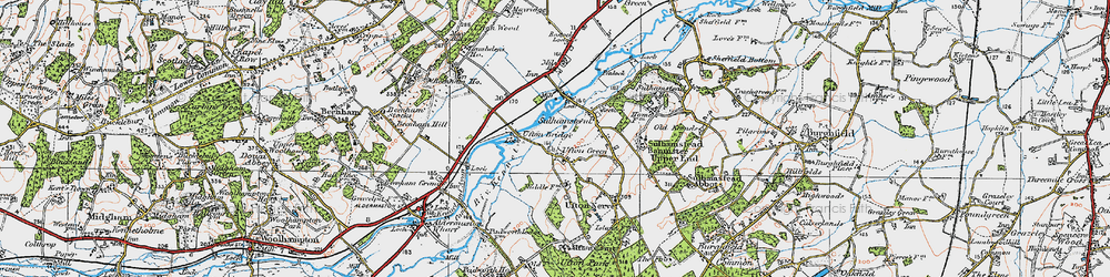 Old map of Ufton Green in 1919
