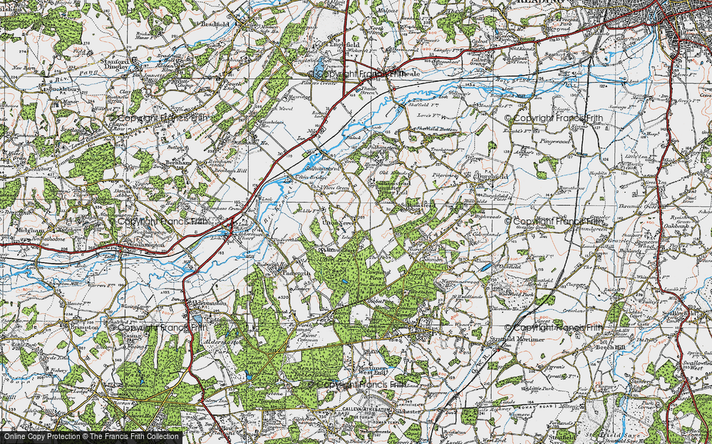 Old Map of Ufton Nervet, 1919 in 1919