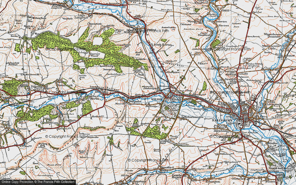 Old Map of Ugford, 1919 in 1919