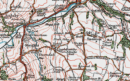 Old map of Buskey Ho in 1925