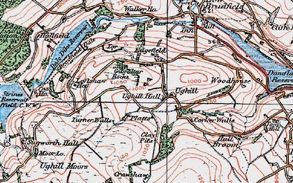 Old map of Ughill in 1923