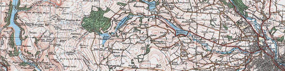 Old map of Ughill in 1923