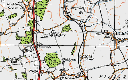 Old map of Ugley in 1919
