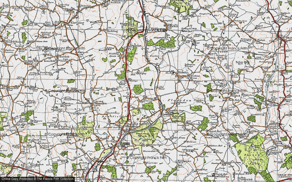 Old Map of Historic Map covering Quaremead in 1919