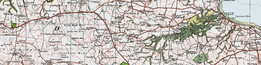 Old map of Ugthorpe in 1925