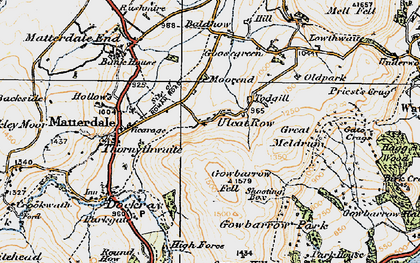 Old map of Ulcat Row in 1925