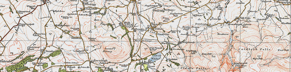 Old map of Uldale in 1925