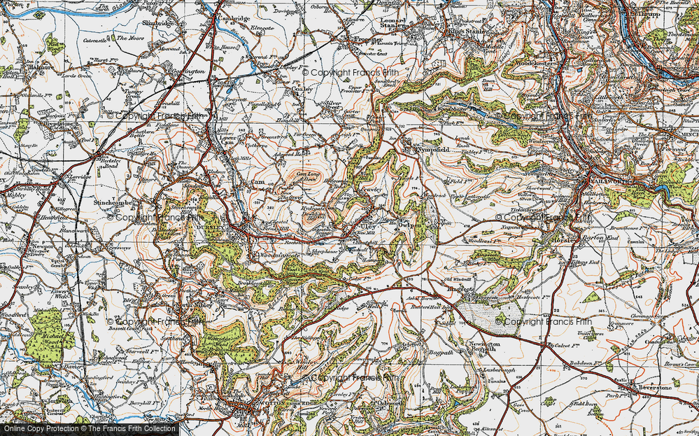 Old Map of Uley, 1919 in 1919