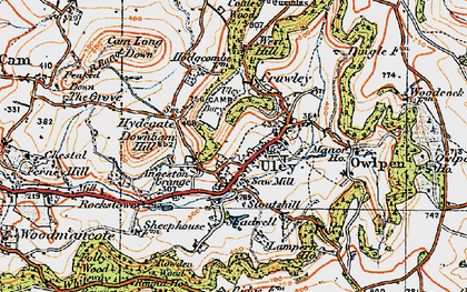 Old map of Angeston Grange in 1919