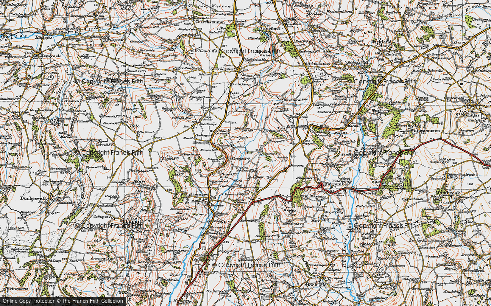 Old Map of Ullcombe, 1919 in 1919