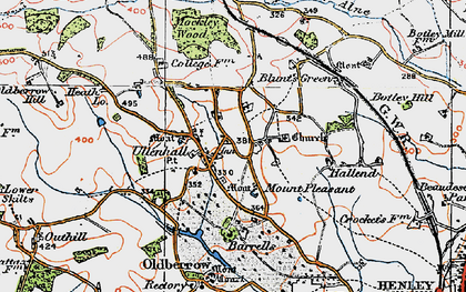Old map of Ullenhall in 1919