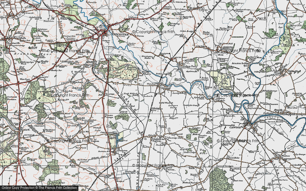 Old Map of Ulleskelf, 1924 in 1924