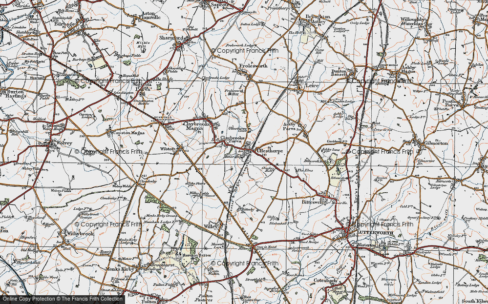 Old Map of Ullesthorpe, 1920 in 1920