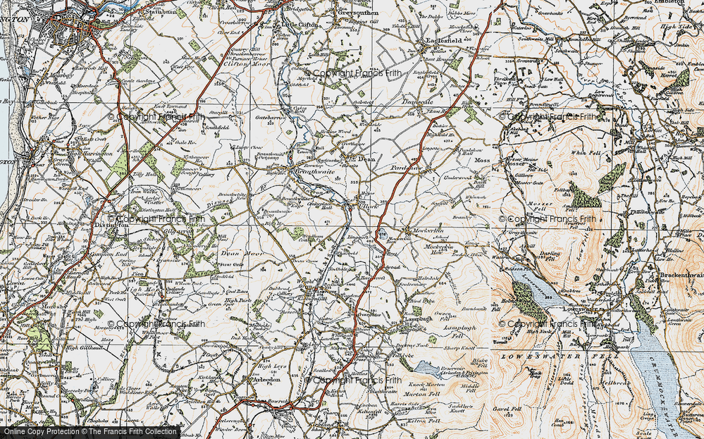 Old Map of Ullock, 1925 in 1925