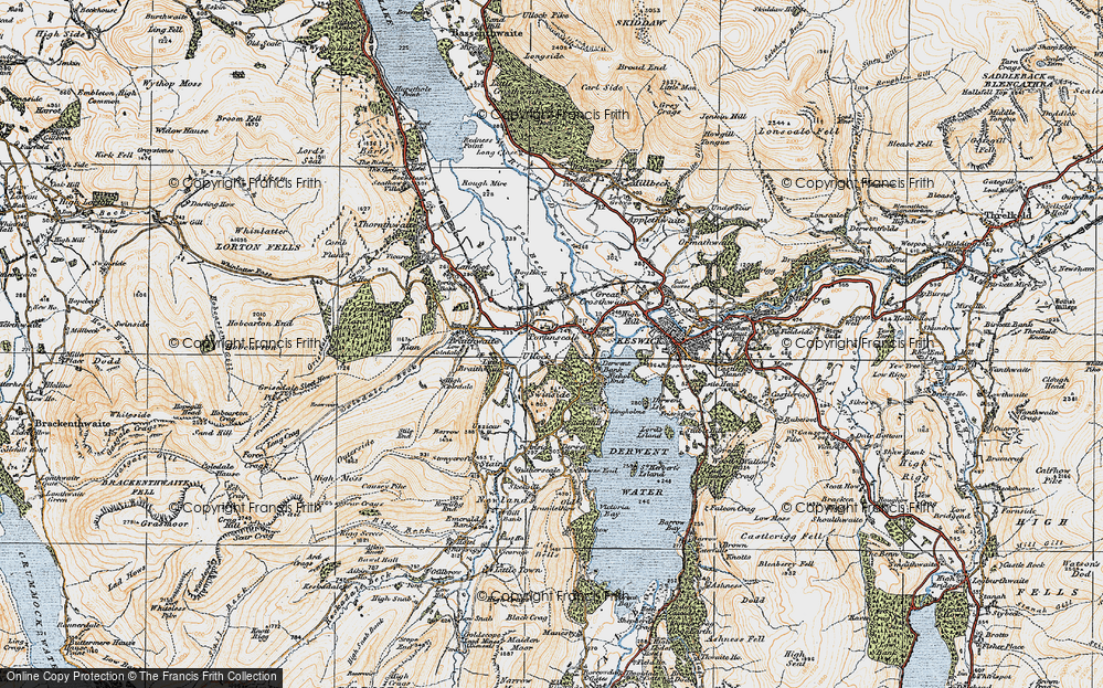 Old Map of Ullock, 1925 in 1925