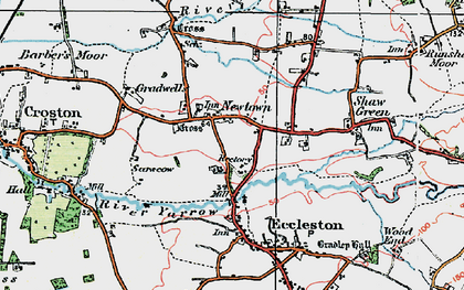 Old map of Ulnes Walton in 1924