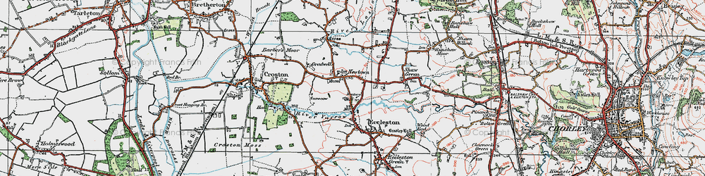 Old map of Ulnes Walton in 1924