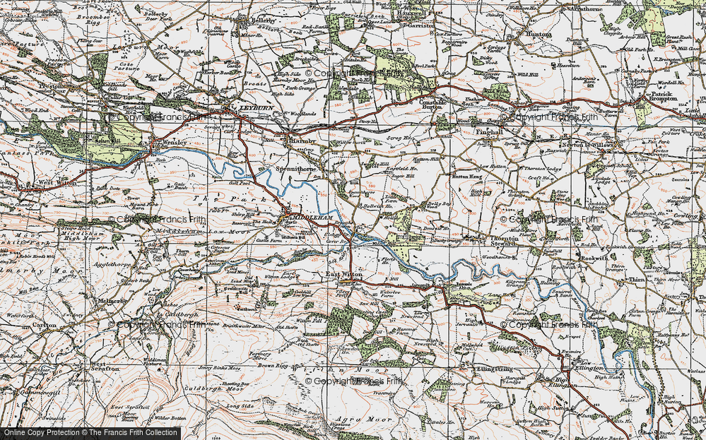 Old Map of Ulshaw, 1925 in 1925