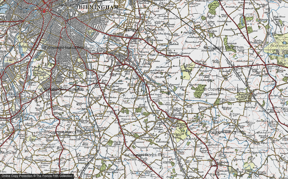 Old Map of Ulverley Green, 1921 in 1921