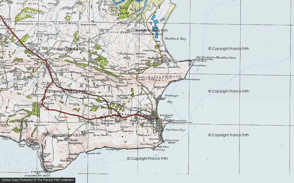 Old Map of Ulwell, 1919 in 1919