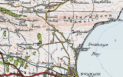Old map of Ulwell in 1919