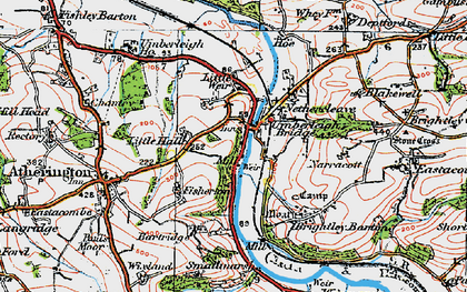 Old map of Umberleigh in 1919