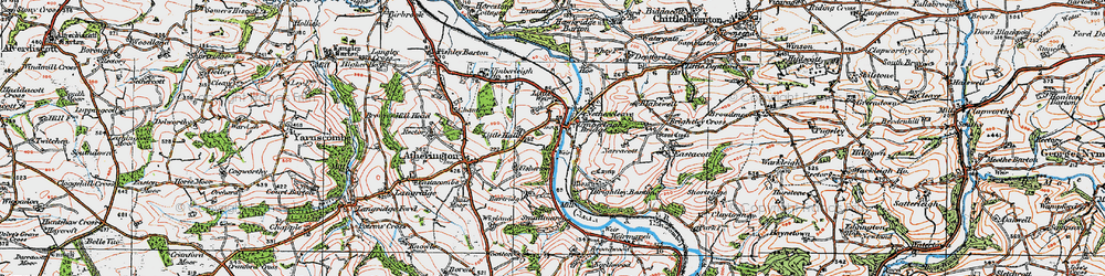 Old map of Umberleigh in 1919