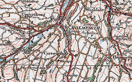Old map of Under Bank in 1924
