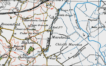 Old map of Under the Wood in 1920