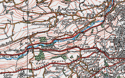 Old map of Under Tofts in 1923