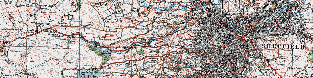 Old map of Under Tofts in 1923