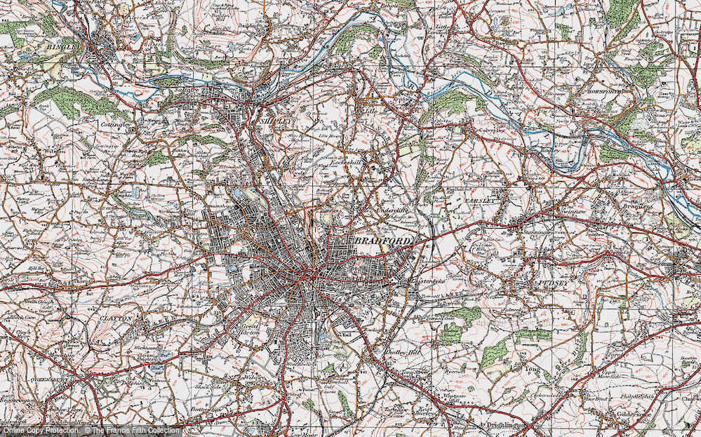 Old Map of Undercliffe, 1925 in 1925