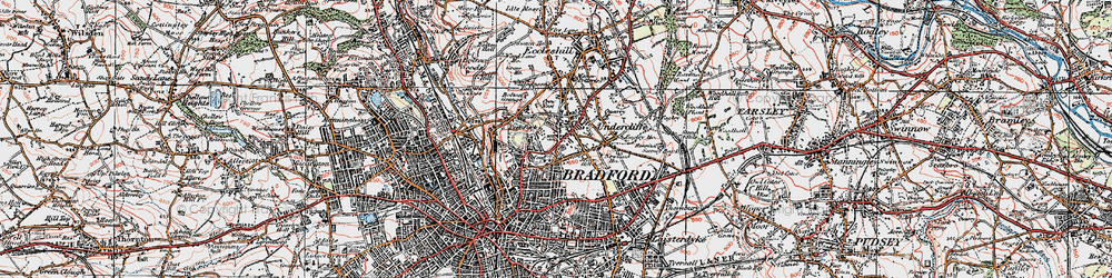 Old map of Undercliffe in 1925