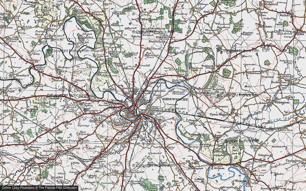 Old Map of Underdale, 1921 in 1921