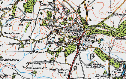 Old map of Underhill in 1919