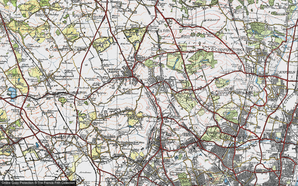 Old Map of Underhill, 1920 in 1920