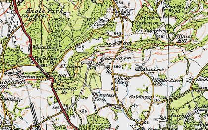 Old map of Knole Park in 1920