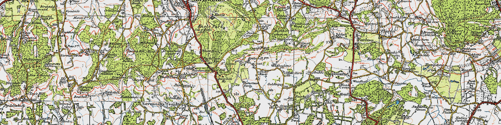 Old map of Knole Park in 1920