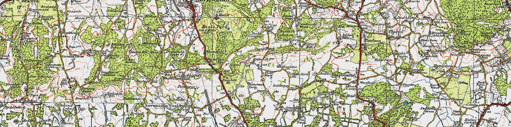 Old map of Underriver in 1920