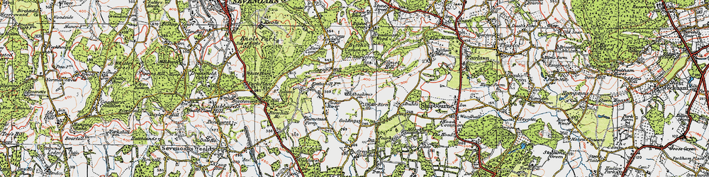 Old map of Underriver Ho in 1920