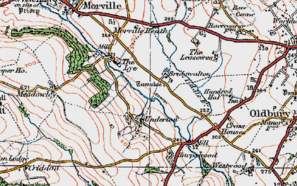 Old map of Bridgwalton in 1921
